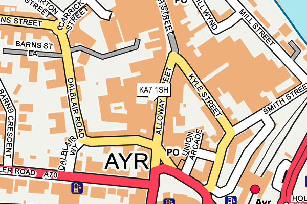 Map of MR BARBER AYR LIMITED at local scale