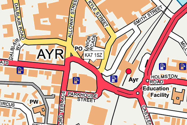KA7 1SZ map - OS OpenMap – Local (Ordnance Survey)