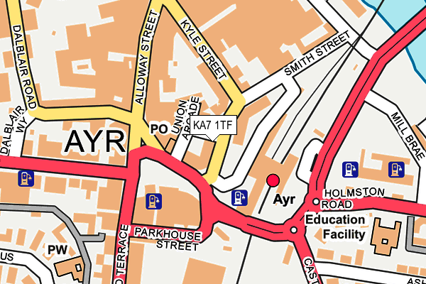 KA7 1TF map - OS OpenMap – Local (Ordnance Survey)