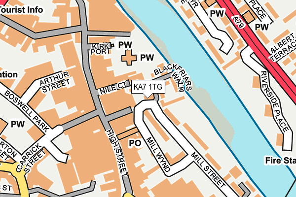 KA7 1TG map - OS OpenMap – Local (Ordnance Survey)