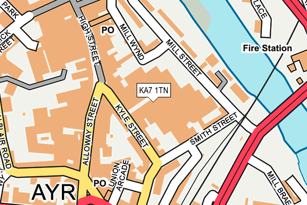 KA7 1TN map - OS OpenMap – Local (Ordnance Survey)