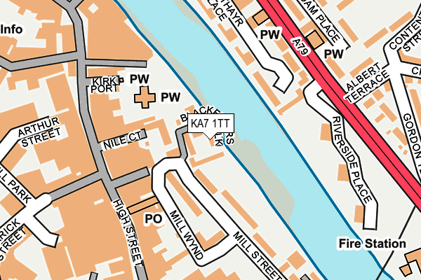 KA7 1TT map - OS OpenMap – Local (Ordnance Survey)