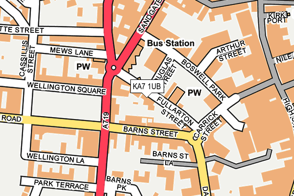 KA7 1UB map - OS OpenMap – Local (Ordnance Survey)