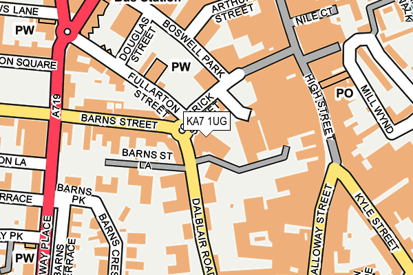 KA7 1UG map - OS OpenMap – Local (Ordnance Survey)