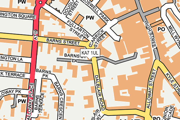 KA7 1UL map - OS OpenMap – Local (Ordnance Survey)