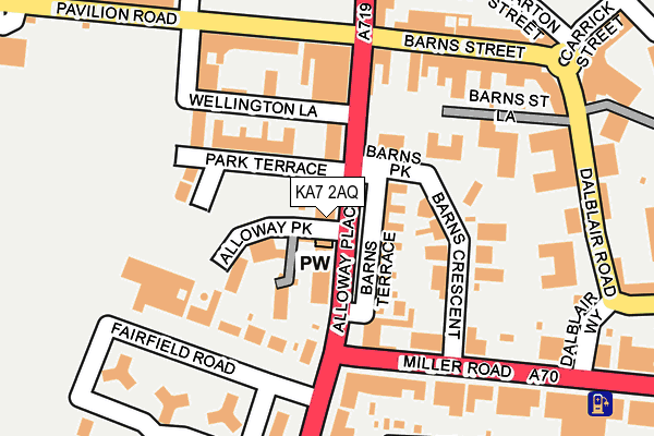 KA7 2AQ map - OS OpenMap – Local (Ordnance Survey)