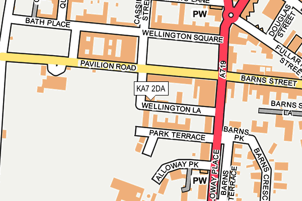 KA7 2DA map - OS OpenMap – Local (Ordnance Survey)