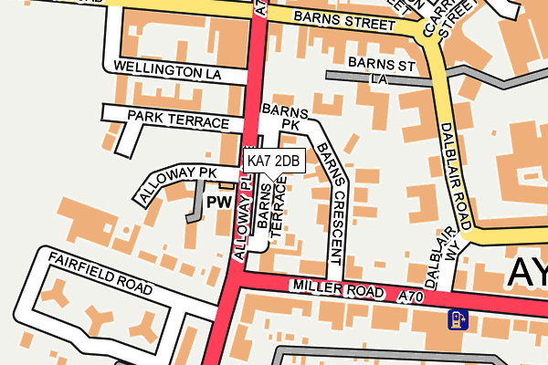KA7 2DB map - OS OpenMap – Local (Ordnance Survey)