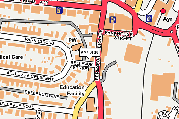 KA7 2DN map - OS OpenMap – Local (Ordnance Survey)