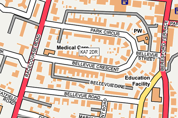KA7 2DR map - OS OpenMap – Local (Ordnance Survey)