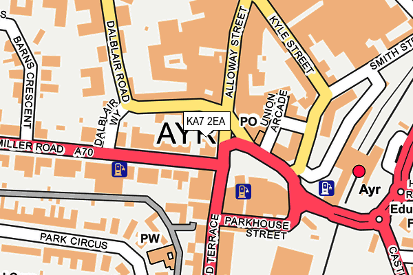 KA7 2EA map - OS OpenMap – Local (Ordnance Survey)