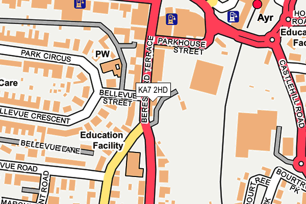 KA7 2HD map - OS OpenMap – Local (Ordnance Survey)