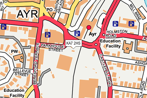 KA7 2HS map - OS OpenMap – Local (Ordnance Survey)