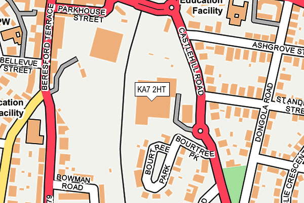 KA7 2HT map - OS OpenMap – Local (Ordnance Survey)