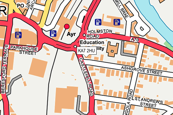 KA7 2HU map - OS OpenMap – Local (Ordnance Survey)