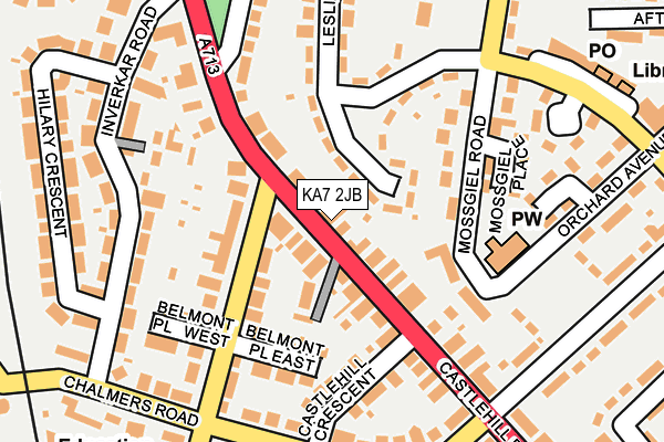 KA7 2JB map - OS OpenMap – Local (Ordnance Survey)