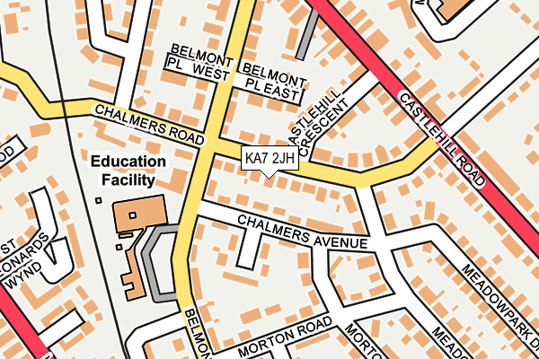 KA7 2JH map - OS OpenMap – Local (Ordnance Survey)