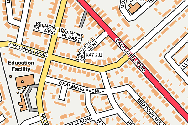 KA7 2JJ map - OS OpenMap – Local (Ordnance Survey)