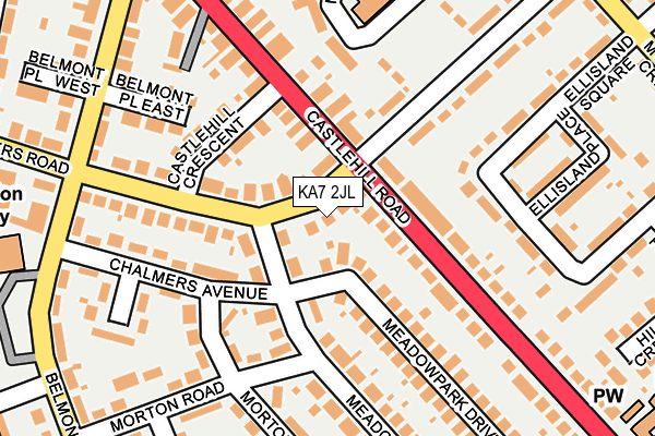 KA7 2JL map - OS OpenMap – Local (Ordnance Survey)