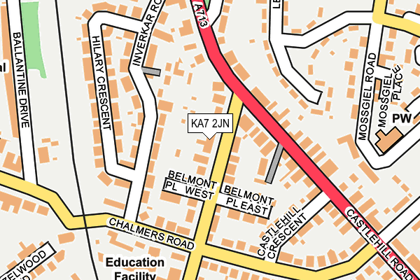 KA7 2JN map - OS OpenMap – Local (Ordnance Survey)