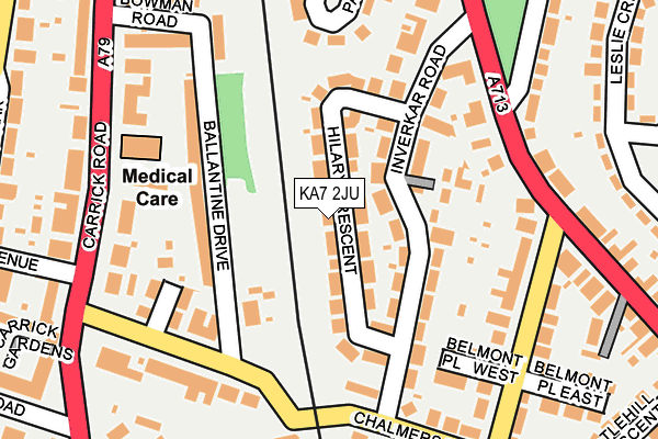 KA7 2JU map - OS OpenMap – Local (Ordnance Survey)