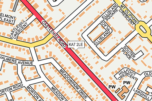 KA7 2LE map - OS OpenMap – Local (Ordnance Survey)