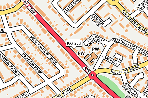 KA7 2LG map - OS OpenMap – Local (Ordnance Survey)