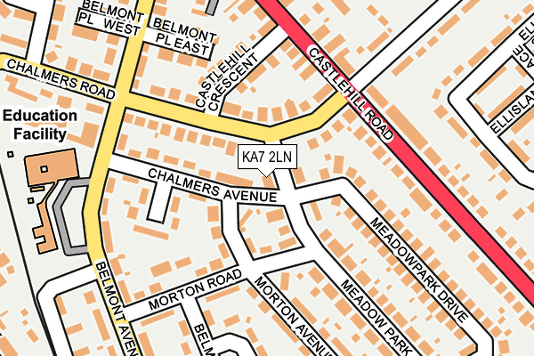 KA7 2LN map - OS OpenMap – Local (Ordnance Survey)
