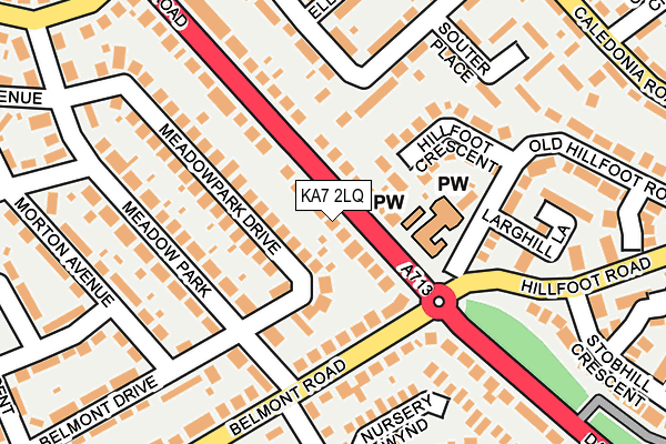 KA7 2LQ map - OS OpenMap – Local (Ordnance Survey)