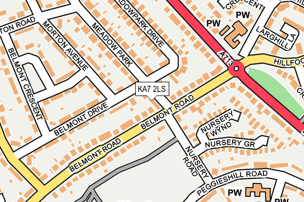 KA7 2LS map - OS OpenMap – Local (Ordnance Survey)