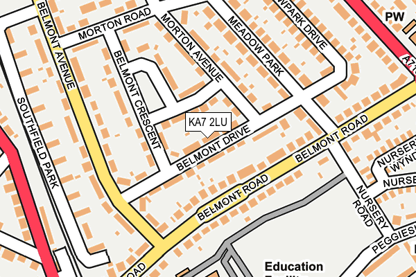 KA7 2LU map - OS OpenMap – Local (Ordnance Survey)