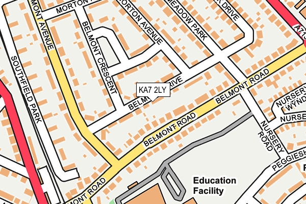 KA7 2LY map - OS OpenMap – Local (Ordnance Survey)