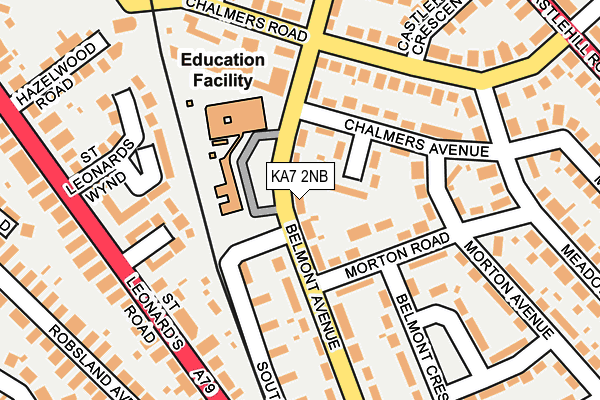 KA7 2NB map - OS OpenMap – Local (Ordnance Survey)