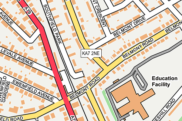 KA7 2NE map - OS OpenMap – Local (Ordnance Survey)