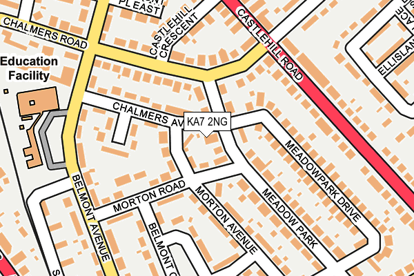 KA7 2NG map - OS OpenMap – Local (Ordnance Survey)