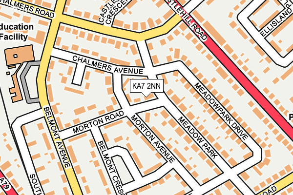 KA7 2NN map - OS OpenMap – Local (Ordnance Survey)