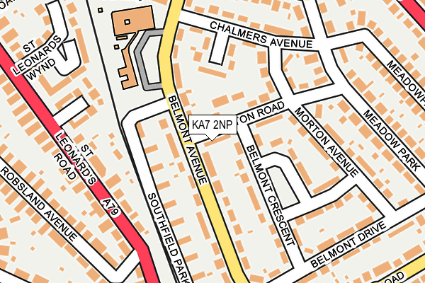 KA7 2NP map - OS OpenMap – Local (Ordnance Survey)