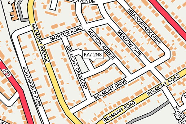 KA7 2NS map - OS OpenMap – Local (Ordnance Survey)