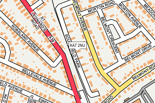 KA7 2NU map - OS OpenMap – Local (Ordnance Survey)