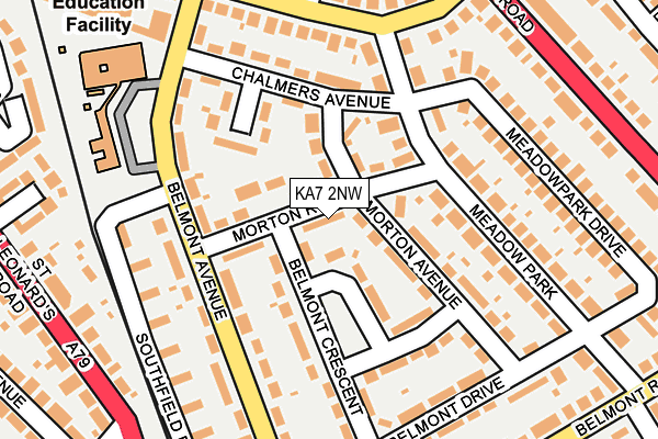 KA7 2NW map - OS OpenMap – Local (Ordnance Survey)