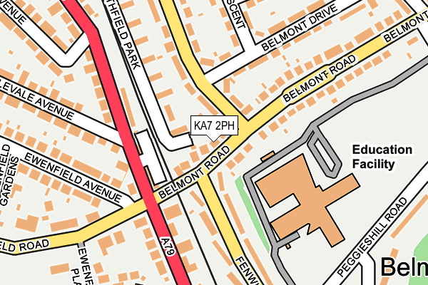 KA7 2PH map - OS OpenMap – Local (Ordnance Survey)