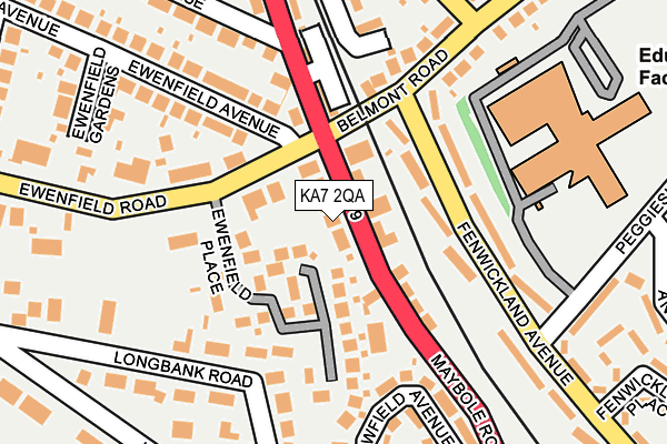 KA7 2QA map - OS OpenMap – Local (Ordnance Survey)