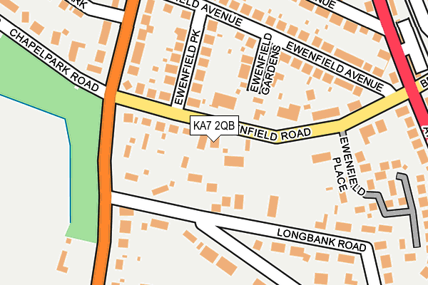 KA7 2QB map - OS OpenMap – Local (Ordnance Survey)