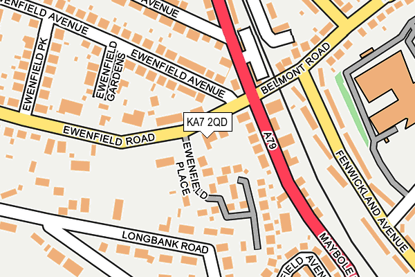 KA7 2QD map - OS OpenMap – Local (Ordnance Survey)