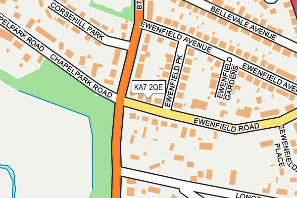 KA7 2QE map - OS OpenMap – Local (Ordnance Survey)
