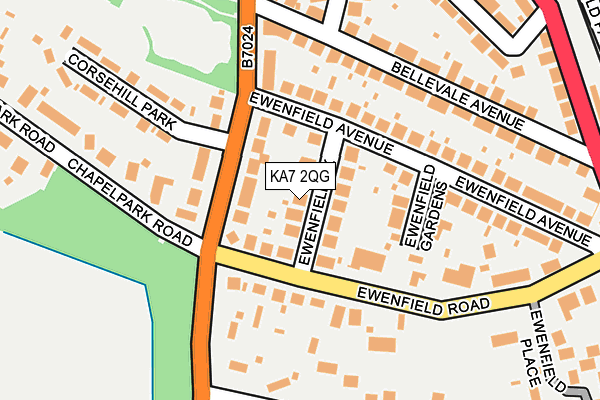 KA7 2QG map - OS OpenMap – Local (Ordnance Survey)