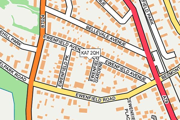 KA7 2QH map - OS OpenMap – Local (Ordnance Survey)