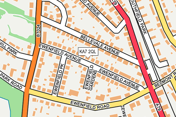 KA7 2QL map - OS OpenMap – Local (Ordnance Survey)