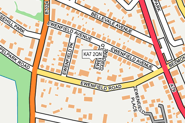 KA7 2QN map - OS OpenMap – Local (Ordnance Survey)