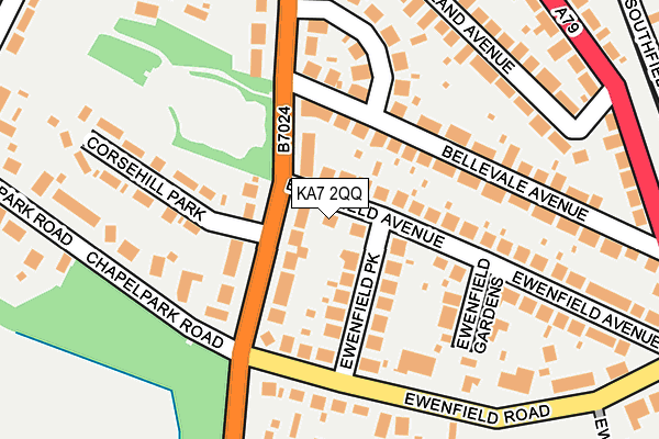 KA7 2QQ map - OS OpenMap – Local (Ordnance Survey)